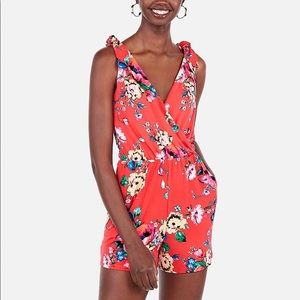 Express Floral Red Jumpsuit